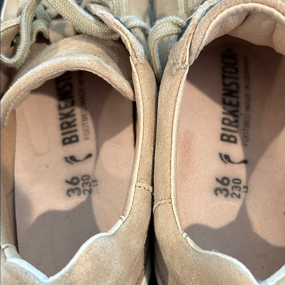 Birkenstock Women’s Tan Suede Sneakers - Picture 3 of 5
